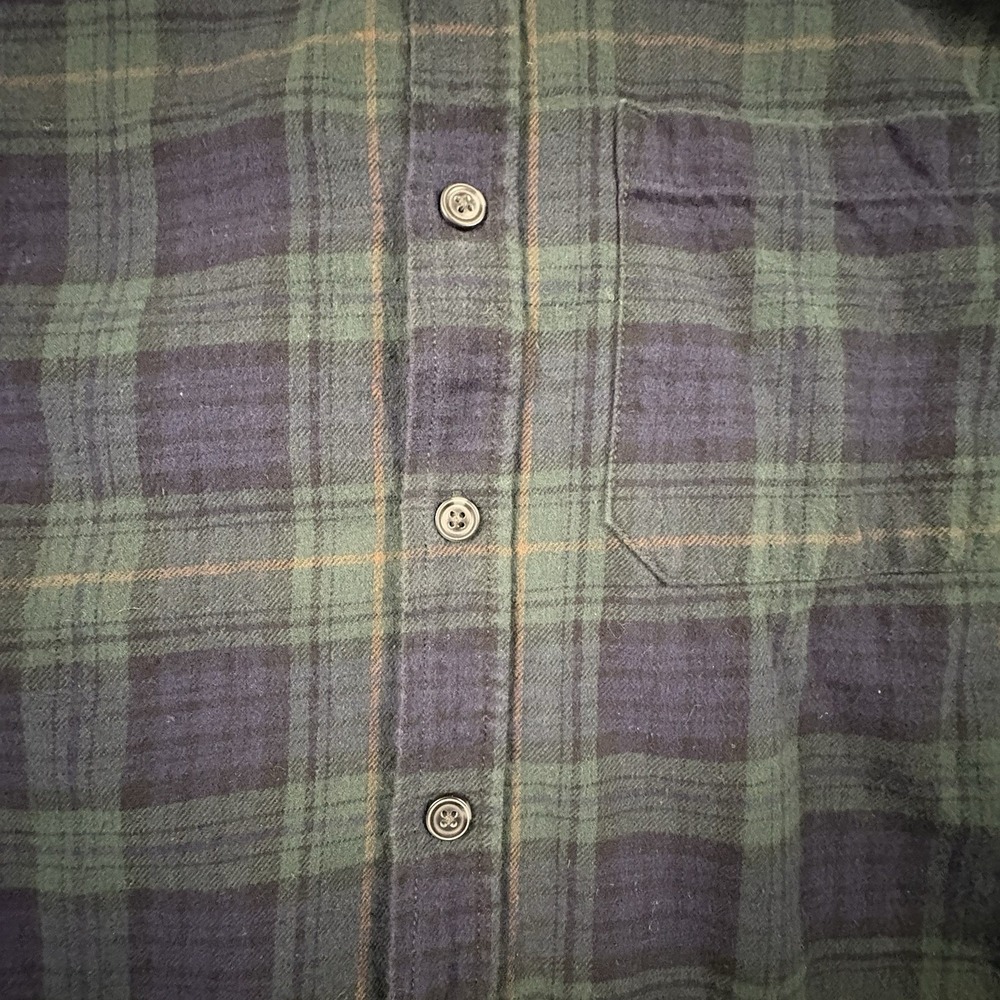Eddie Bauer Men's L Flannel Plaid‎ LS Button Up Cotton Shirt SEE DESCRIPTION - Picture 8 of 16